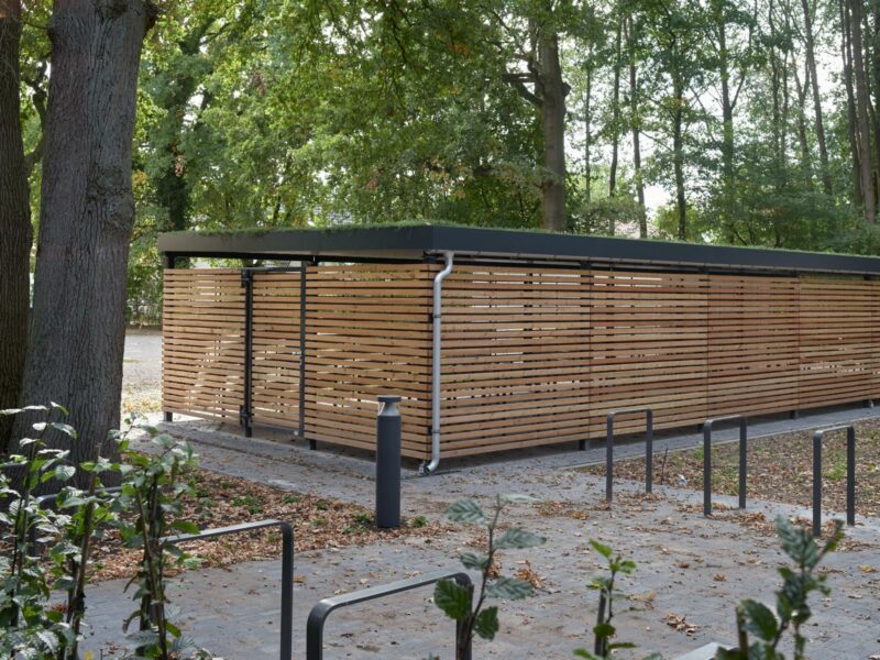 Oldenburg, large bicycle enclosure for student dormitory
